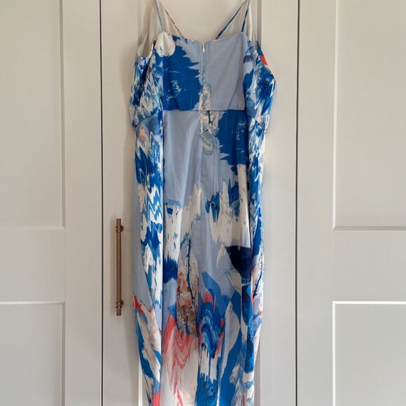 Chelsea28 Blue Abstract Print Dress - Picture 3 of 4